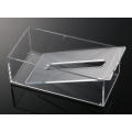 Caja de pañuelos de acrílico amarilla caja de servilletas lucite